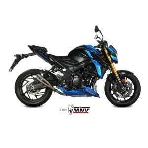 TERMINALE MIVV DOUBLE GUN SUZUKI GSX-S 750 2017-2020, NON OMOLOGATO ACCIAIO