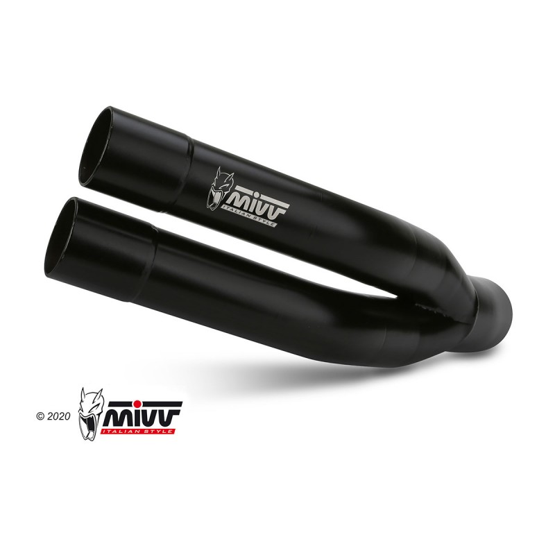 EXHAUST MIVV DOUBLE GUN YAMAHA YZF-R3 2019-2020, APPROVED BLACK