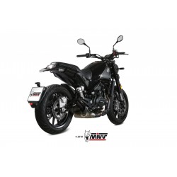 EXHAUST MIVV DOUBLE GUN BENELLI LEONCINO 500 2018-2020, APPROVED BLACK