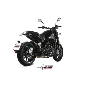 EXHAUST MIVV DOUBLE GUN BENELLI LEONCINO 500 2021-2024, APPROVED BLACK
