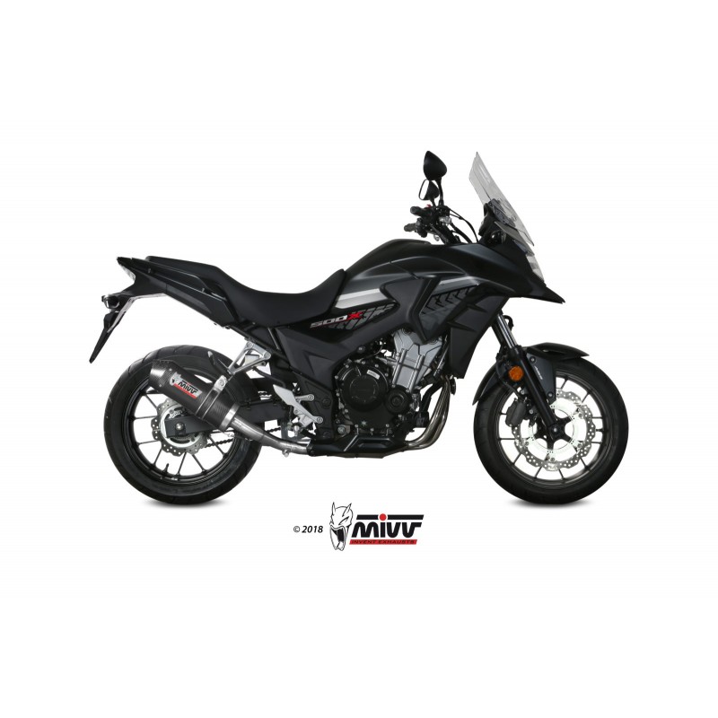 EXHAUST MIVV OVALE HONDA CB 500 X 2019-2020, APPROVED CARBON