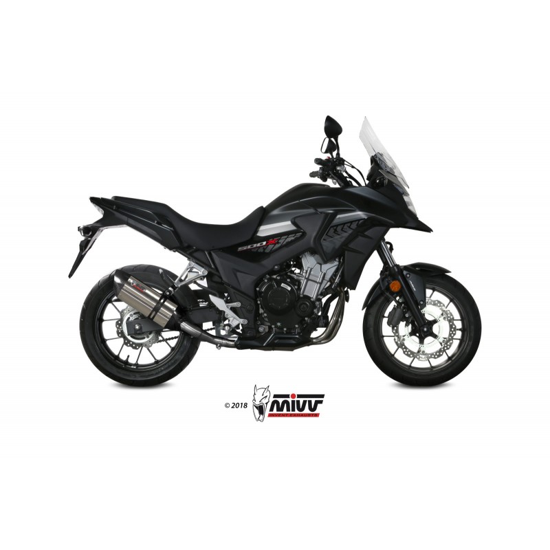 EXHAUST MIVV SUONO HONDA CB 500 X 2019-2020, APPROVED STEEL/CARBON