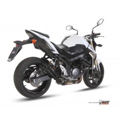 EXHAUST MIVV DOUBLE GUN SUZUKI GSR 750 2011-2016, NOT APPROVED BLACK