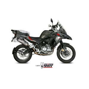 EXHAUST MIVV OVALE BENELLI TRK 502 X 2018-2020, APPROVED TITANIUM/CARBON