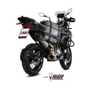EXHAUST MIVV OVALE BENELLI TRK 502 X 2018-2020, APPROVED TITANIUM/CARBON