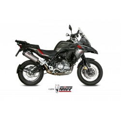 TERMINALE MIVV OVALE BENELLI TRK 502 X 2021-2024, OMOLOGATO TITANIO/CARBONIO