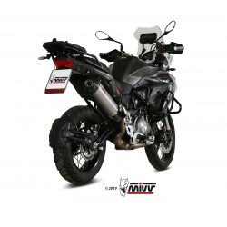 TERMINALE MIVV OVALE BENELLI TRK 502 X 2021-2024, OMOLOGATO TITANIO/CARBONIO