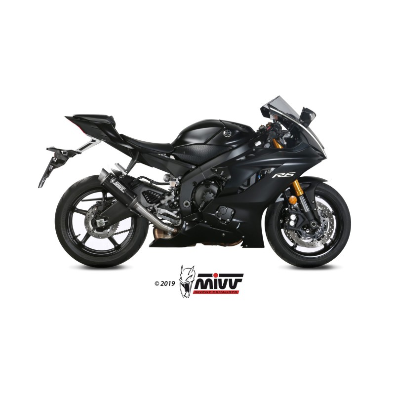 EXHAUST MIVV GP PRO YAMAHA R6 2017-2020, APPROVED CARBON HIGH PASS