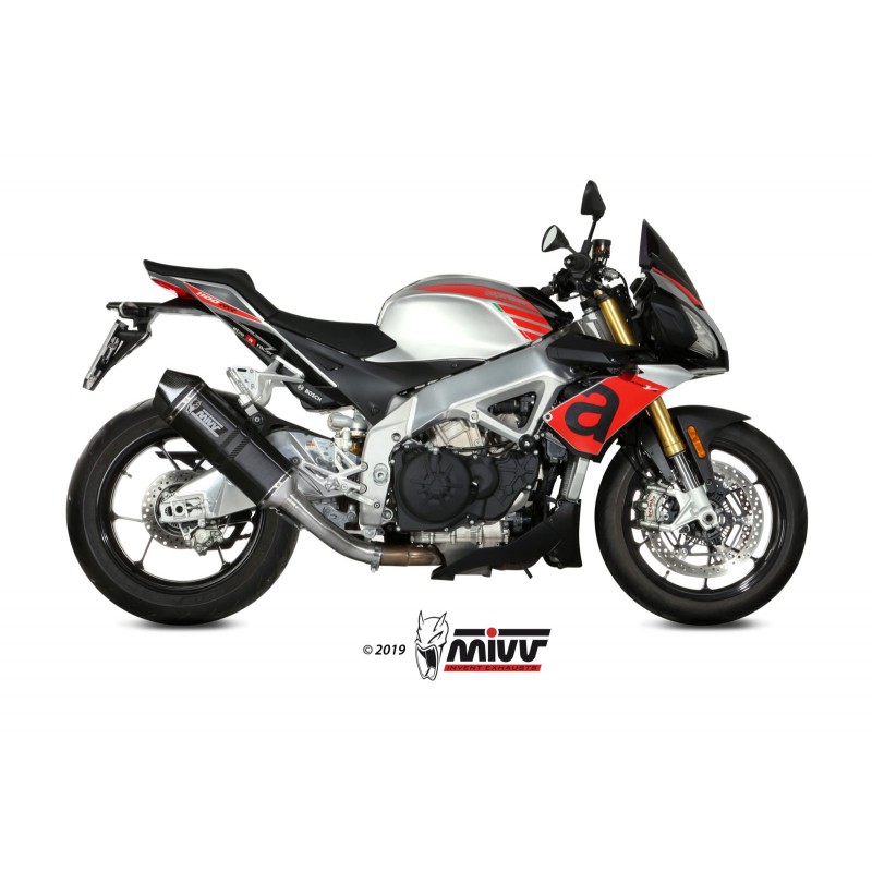 EXHAUST MIVV SPEED EDGE APRILIA TUONO V4 1100 FACTORY 2017-2020, DEKAT BLACK/CARBON