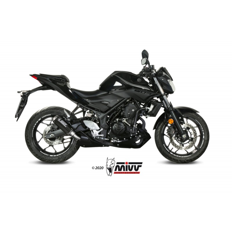 EXHAUST MIVV MK3 YAMAHA MT-03 2022-2024, NOT APPROVED CARBON