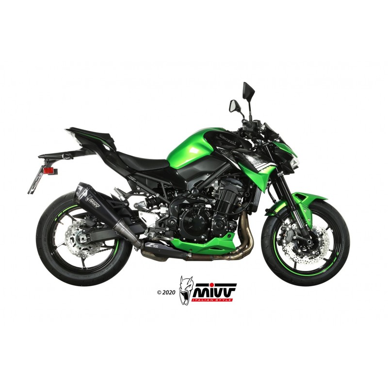 EXHAUST MIVV DELTA RACE KAWASAKI Z 900 2020, APPROVED BLACK/CARBON