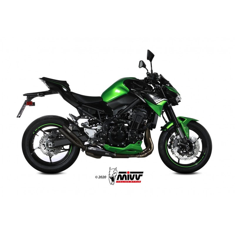 TERMINALE MIVV DOUBLE GUN KAWASAKI Z 900 2021-2024, NON OMOLOGATO BLACK