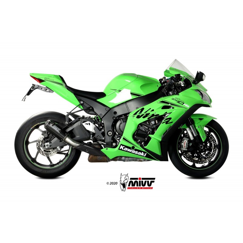 TERMINALE MIVV MK3 KAWASAKI ZX-10R 2016-2020, OMOLOGATO CARBONIO