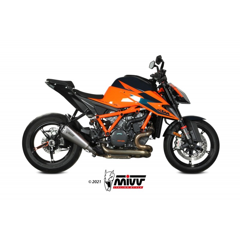 TERMINALE MIVV DELTA RACE KTM 1290 SUPER DUKE R EVO 2022-2024, OMOLOGATO ACCIAIO/CARBONIO