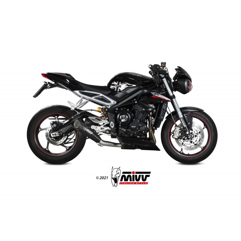 EXHAUST MIVV X-M5 TRIUMPH STREET TRIPLE 765 RS 2020, NOT APPROVED BLACK