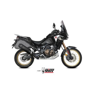 TERMINALE MIVV SPEED EDGE HONDA AFRICA TWIN 1100 2020-2023, OMOLOGATO BLACK/CARBONIO