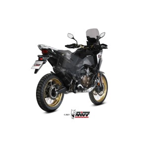 TERMINALE MIVV SPEED EDGE HONDA AFRICA TWIN 1100 2020-2023, OMOLOGATO BLACK/CARBONIO