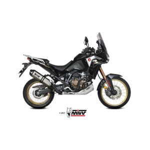 TERMINALE MIVV SPEED EDGE HONDA AFRICA TWIN 1100 2020-2023, OMOLOGATO ACCIAIO/CARBONIO