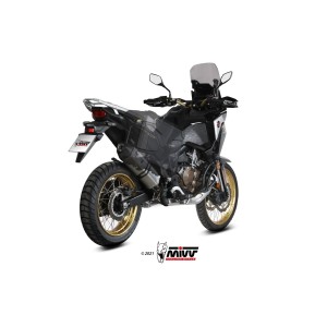 TERMINALE MIVV SPEED EDGE HONDA AFRICA TWIN 1100 2020-2023, OMOLOGATO ACCIAIO/CARBONIO