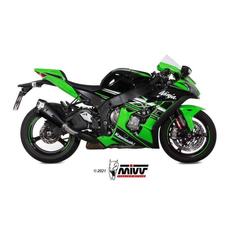 EXHAUST MIVV DELTA RACE KAWASAKI ZX-10R 2021-2024, APPROVED CARBON