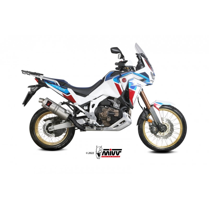 TERMINALE MIVV DAKAR HONDA AFRICA TWIN 1100 2020-2023, OMOLOGATO ACCIAIO