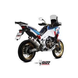 TERMINALE MIVV DAKAR HONDA AFRICA TWIN 1100 2020-2023, OMOLOGATO ACCIAIO