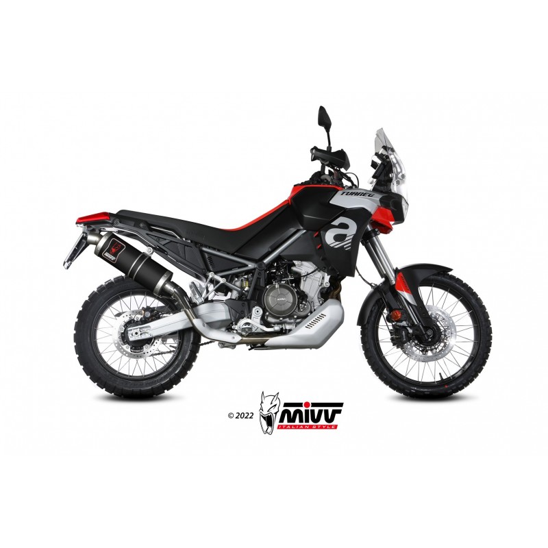 TERMINALE MIVV DAKAR APRILIA TUAREG 660 2022-2024, OMOLOGATO BLACK