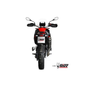 TERMINALE MIVV SPEED EDGE APRILIA TUAREG 660 2022-2024, OMOLOGATO BLACK/CARBONIO