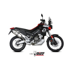 TERMINALE MIVV SPEED EDGE APRILIA TUAREG 660 2022-2024, OMOLOGATO TITANIO/CARBONIO