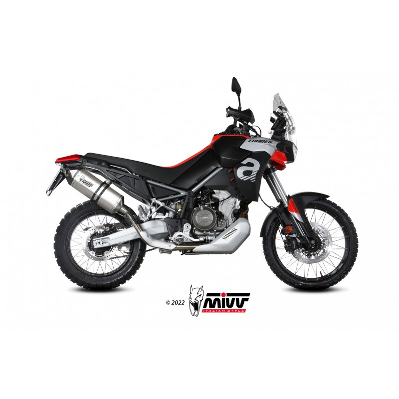 EXHAUST MIVV SPEED EDGE APRILIA TUAREG 660 2022-2024, APPROVED TITANIUM/CARBON