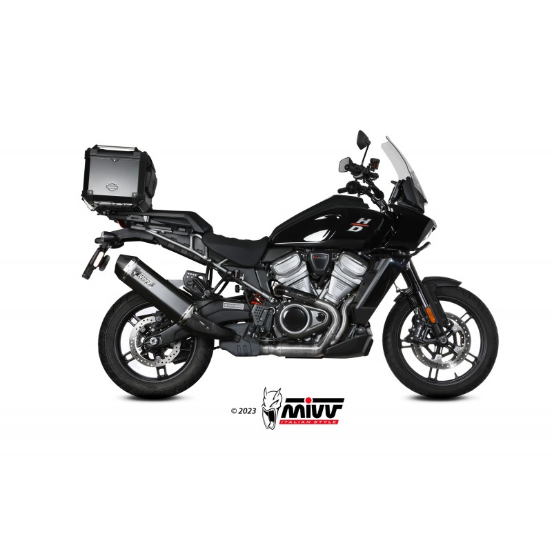 TERMINALE MIVV SPEED EDGE HARLEY DAVIDSON PAN AMERICA 1250 2021-2024, OMOLOGATO BLACK/CARBONIO