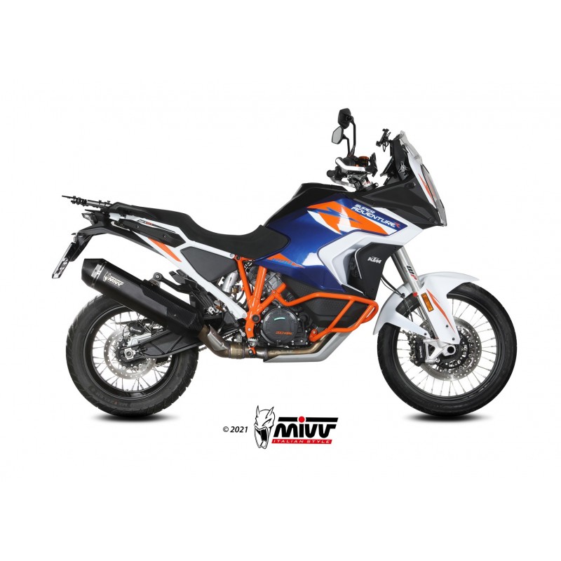 EXHAUST MIVV SPEED EDGE KTM 1290 SUPER ADVENTURE R 2021-2024, APPROVED BLACK/CARBON