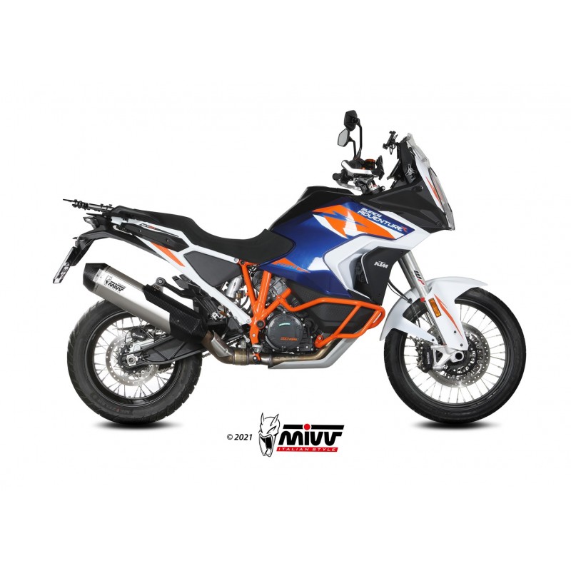 EXHAUST MIVV SPEED EDGE KTM 1290 SUPER ADVENTURE R 2021-2024, APPROVED TITANIUM/CARBON