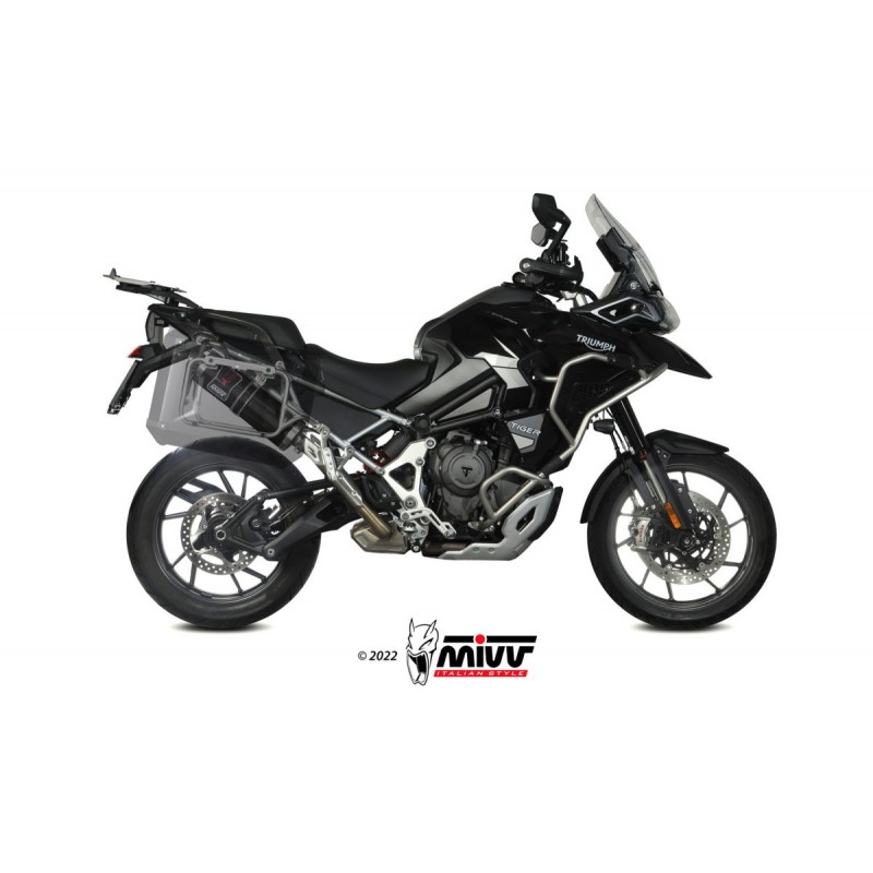 TERMINALE MIVV DAKAR TRIUMPH TIGER 1200 GT 2022-2024, OMOLOGATO BLACK
