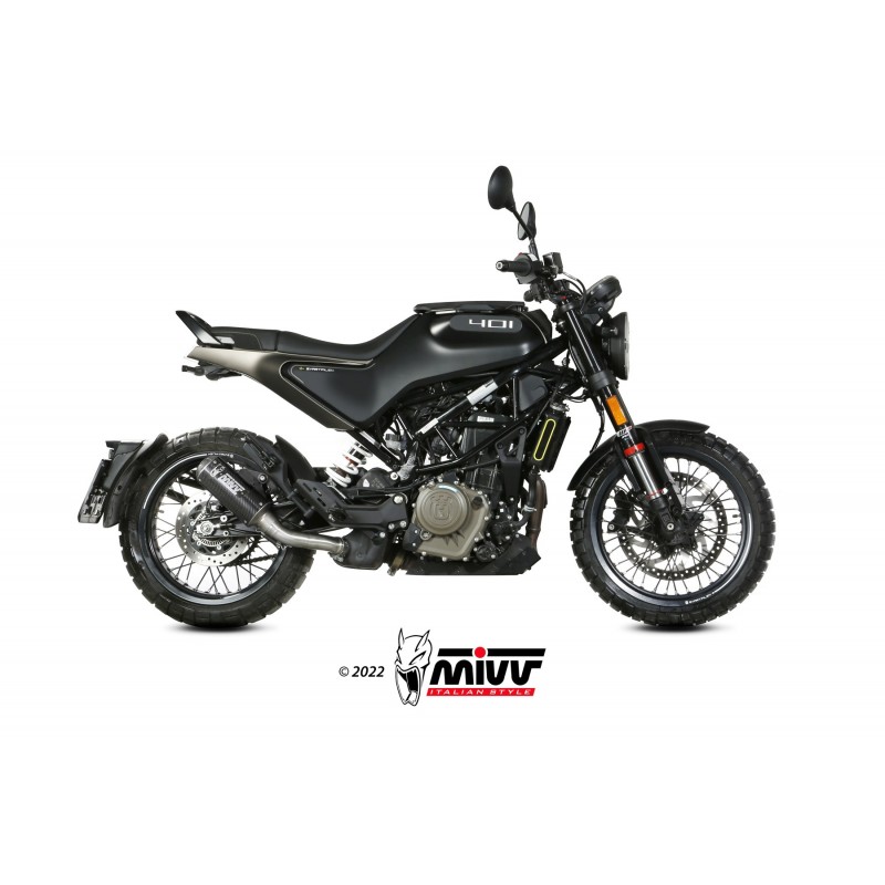 TERMINALE MIVV MK3 HUSQVARNA SVARTPILEN 401 2021-2023, NON OMOLOGATO CARBONIO