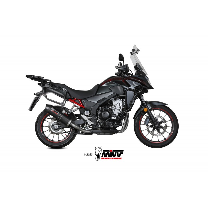 TERMINALE MIVV OVALE HONDA CB 500 X 2021-2023, OMOLOGATO CARBONIO
