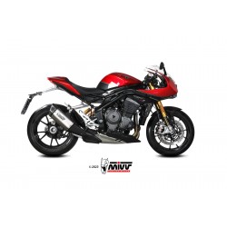 EXHAUST MIVV SR-1 TRIUMPH SPEED TRIPLE 1200 RR 2021-2024, APPROVED TITANIUM/CARBON