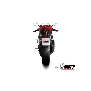 TERMINALE MIVV SR-1 TRIUMPH SPEED TRIPLE 1200 RR 2021-2024, OMOLOGATO TITANIO BLACK/CARBONIO