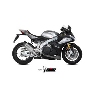 TERMINALE MIVV SR-1 APRILIA RSV4 2021-2024, NON OMOLOGATO TITANIO/CARBONIO