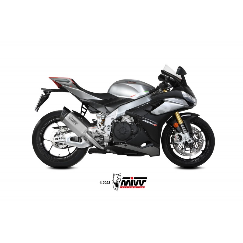 EXHAUST MIVV SR-1 APRILIA RSV4 2021-2024, NOT APPROVED TITANIUM/CARBON