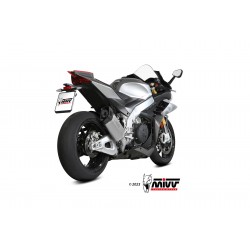 EXHAUST MIVV SR-1 APRILIA RSV4 2021-2024, NOT APPROVED TITANIUM/CARBON