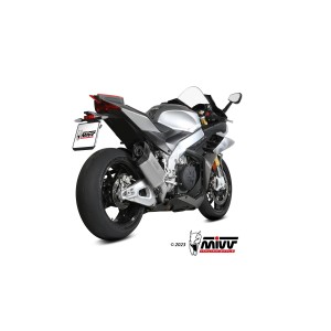 TERMINALE MIVV SR-1 APRILIA RSV4 2021-2024, NON OMOLOGATO TITANIO/CARBONIO
