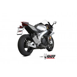 TERMINALE MIVV SR-1 APRILIA RSV4 FACTORY 2021-2024, NON OMOLOGATO TITANIO/CARBONIO