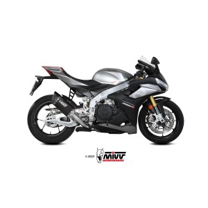 TERMINALE MIVV SR-1 APRILIA RSV4 2021-2024, NON OMOLOGATO TITANIO BLACK/CARBONIO