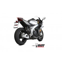 EXHAUST MIVV SR-1 APRILIA RSV4 2021-2024, NOT APPROVED TITANIUM BLACK/CARBON