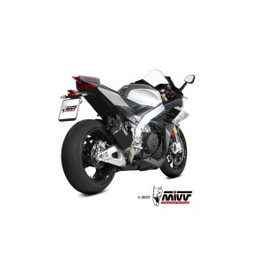 TERMINALE MIVV SR-1 APRILIA RSV4 FACTORY 2021-2024, NON OMOLOGATO TITANIO BLACK/CARBONIO