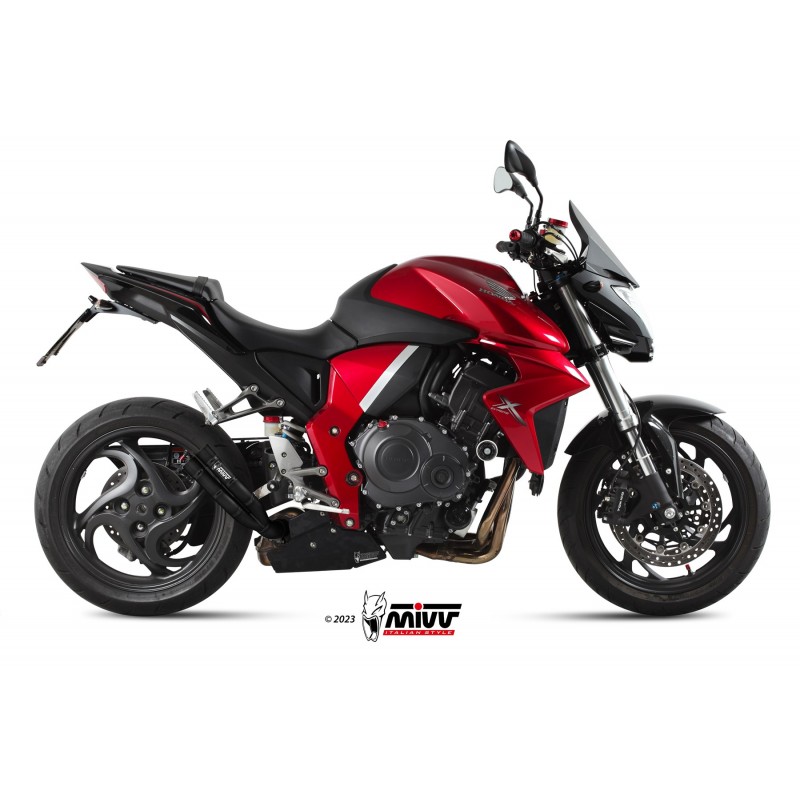 TERMINALE MIVV DOUBLE GUN HONDA CB 1000 R 2008-2010, OMOLOGATO BLACK