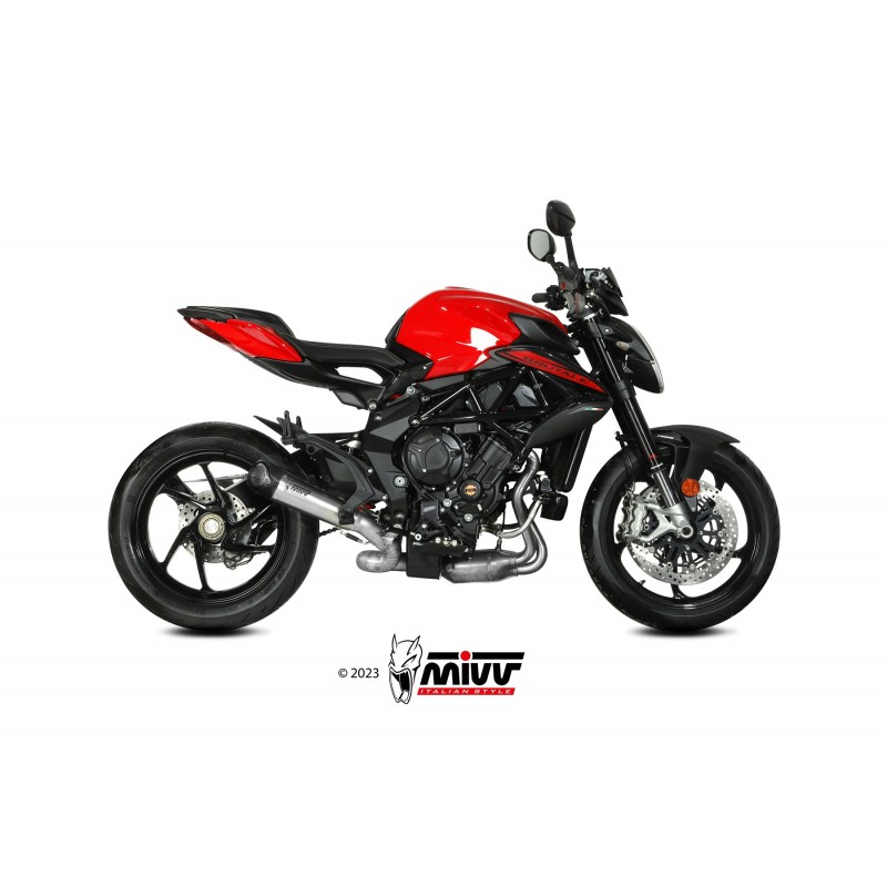 EXHAUST MIVV X-M5 MV AGUSTA BRUTALE 800 2016-2020, NOT APPROVED TITANIUM/CARBON