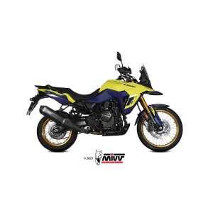 TERMINALE MIVV SPEED EDGE SUZUKI V-STROM 800 DE 2023-2024, OMOLOGATO BLACK/CARBONIO