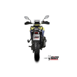 TERMINALE MIVV SPEED EDGE SUZUKI V-STROM 800 DE 2023-2024, OMOLOGATO BLACK/CARBONIO